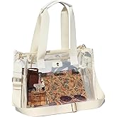 Iridescent Soap Bubble Tote Clear Bag for Stadium Events with Shoulder Bag for Concert Beach