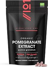 Alpha01 Organic Pomegranate Extract 10000mg 120 Vegan Capsules 40:1