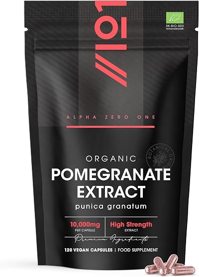 Alpha01 Organic Pomegranate Extract 10000mg 120 Vegan Capsules 40:1