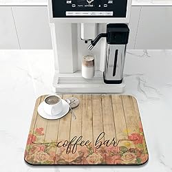 Coffee Bar Mat Accessories for Countertop Absorbent