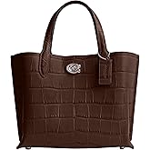 COACH womens Embossed Croc Willow Tote 24