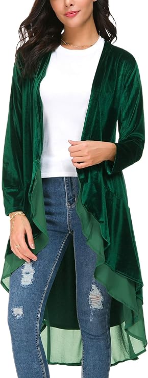 green velvet cardigan