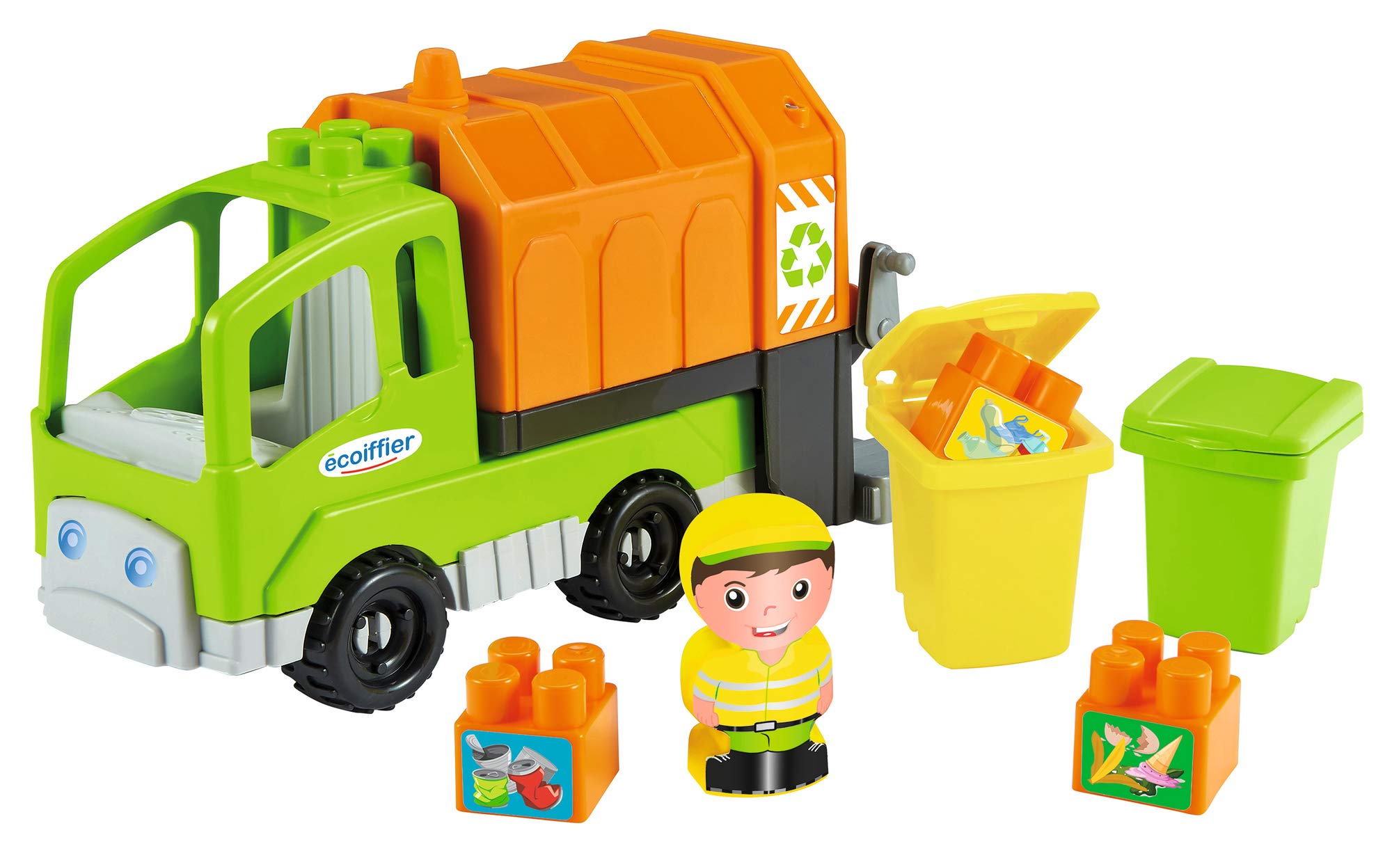 Ecoiffier- Truck Bin Abrick - Construction Game for Children - From 18 Months - Made in France, 3350
