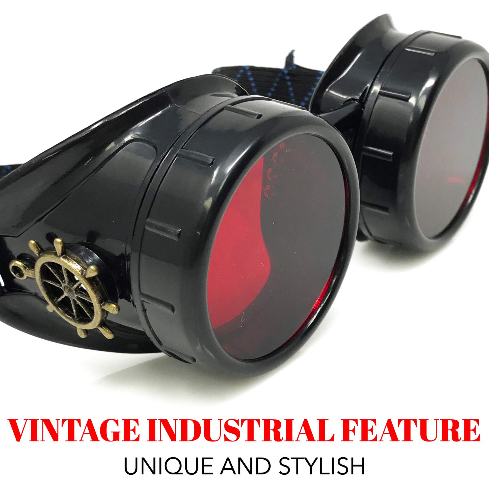 Steampunk Victorian Goggles Rave Glasses, Sleek and Stylish Industrial