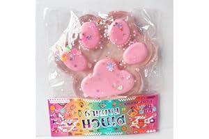 TITATA Taba Giant Paw Squishy for Kids Adults, Big Furry Cat Paw Squishy Toys for Stress Relief, Super Soft Squeeze Fidget Toys (Clear&Pink)