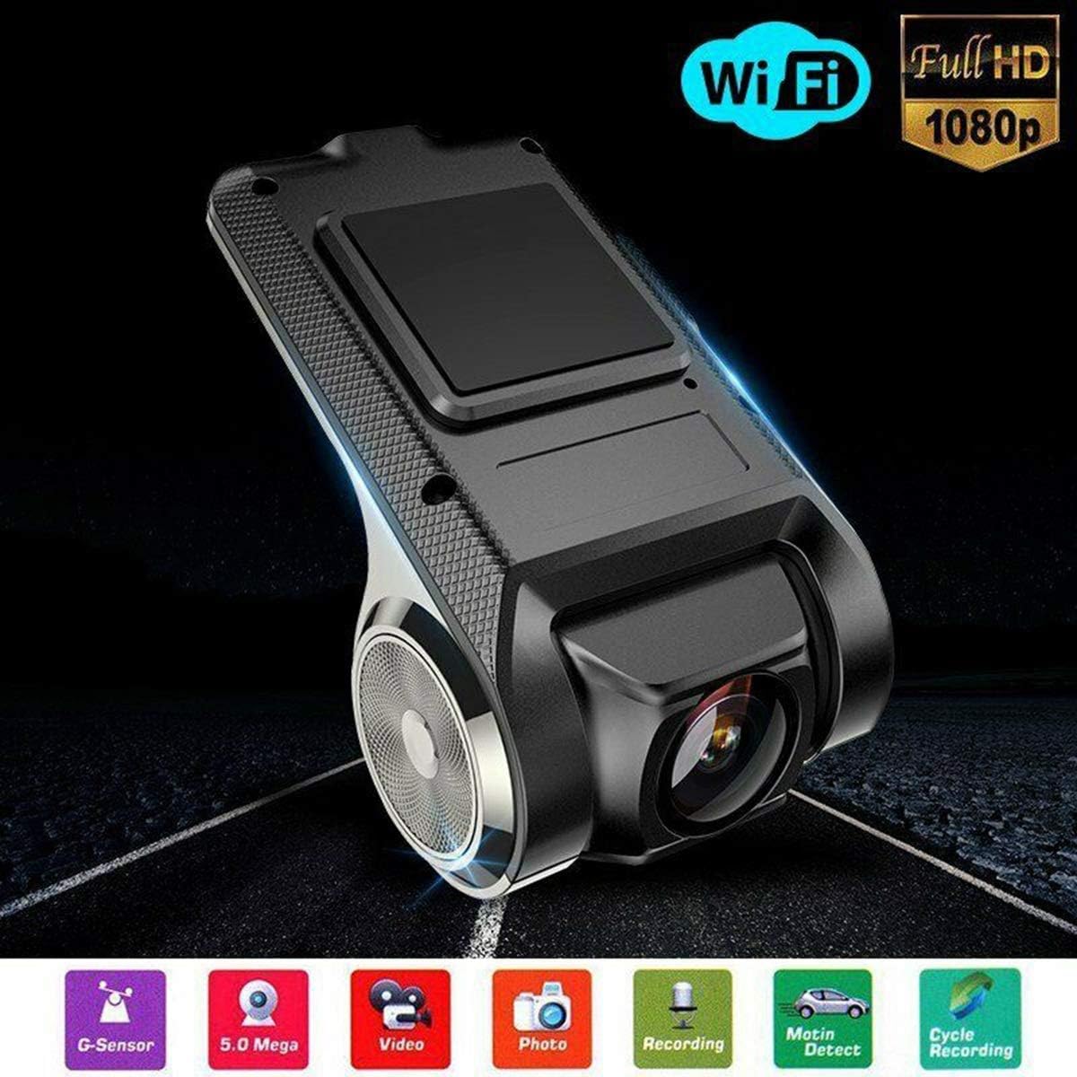 DEALPEAK Hidden Car DVR Dash Camera Vehicle Video Recorder Dash Cam Night Vision WiFi G-Sensor 1080p