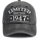 XacaYuerp Limited Edition 1940 1941 1942 1943 1944 1945 1946 1947 1947 1949 Hat, Funny Embroidered Baseball Cap for Women Men