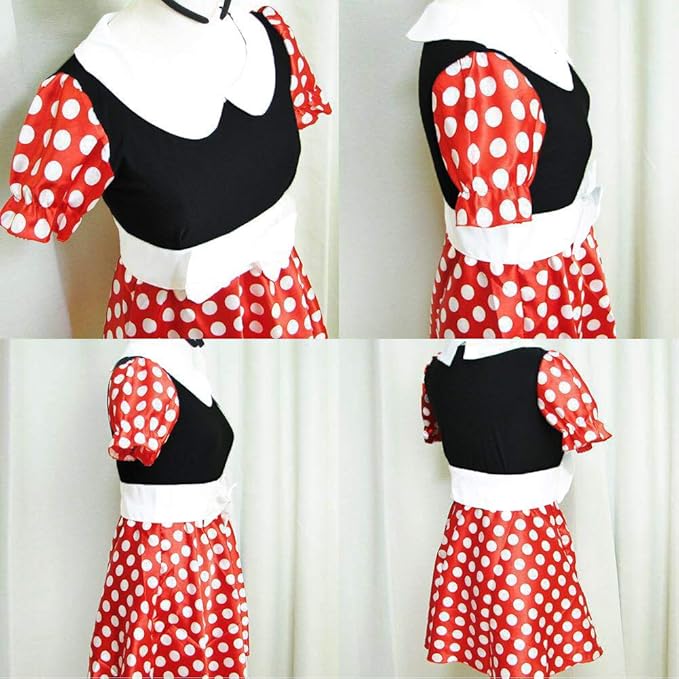 Amazon Co Jp Eleeje ディズニー ミニーちゃん 衣装 ワンピース 大人 ハロウィン コスプレ コスチューム パニエ ドロワーズ 付き めいめい屋オリジナル S ホビー 通販