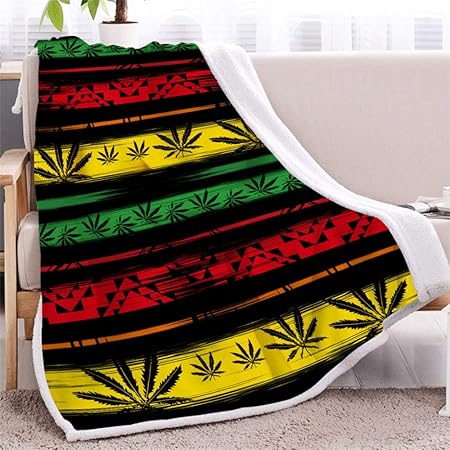 Pmhhc Manta De Hoja De Arce Manta Colorida Y Esponjosa Otoño Otoño Ropa