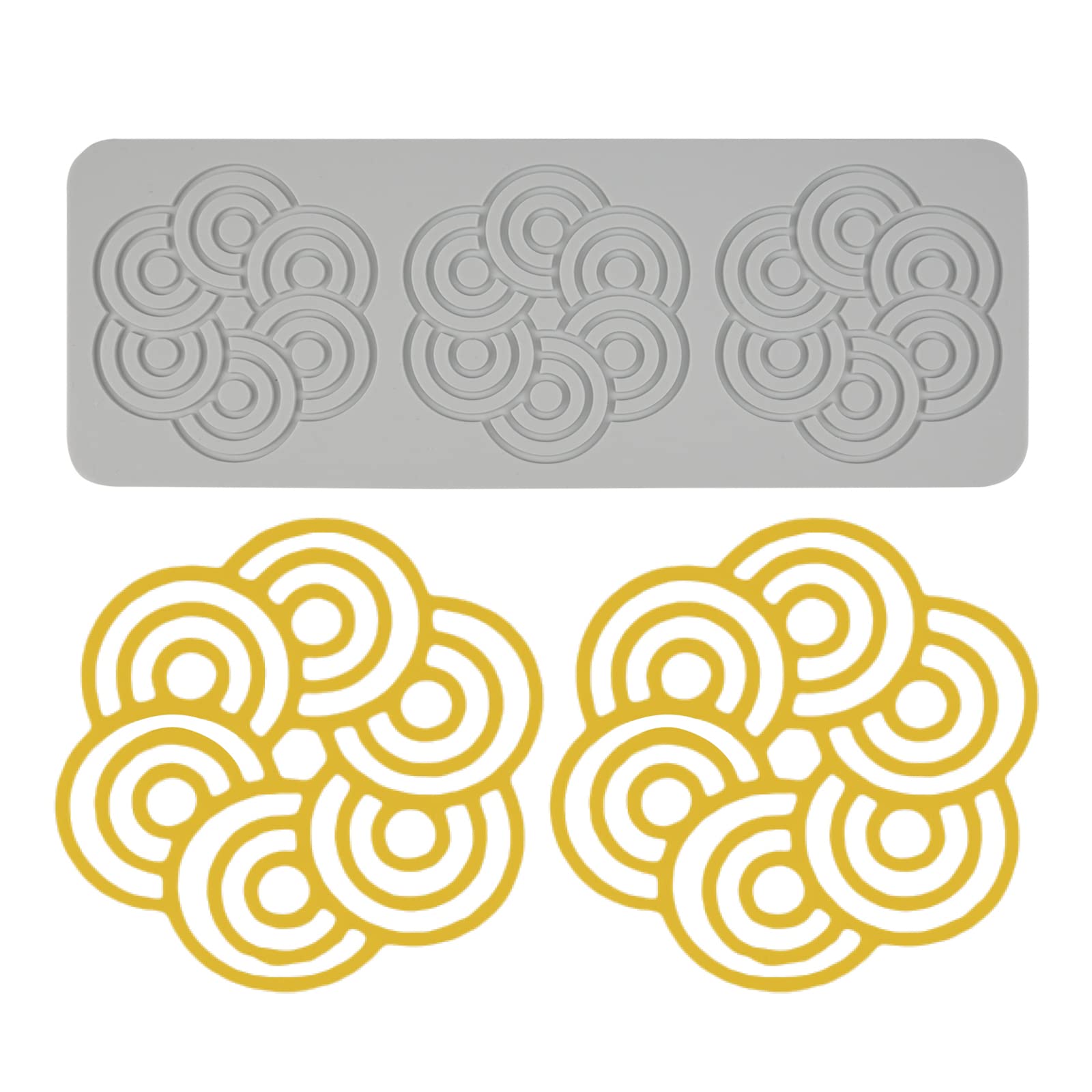 duisoad Cake Embossing Mat, Flower Fondant Impression Mats Sugar Lace Mat for Chocolate, Sugar Craft, Cupcakes, Desserts