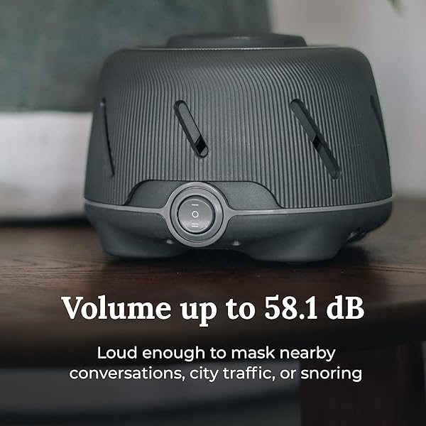 YOGASLEEP DOHM (CHARCOAL) THE ORIGINAL WHITE NOISE MACHINE, RELAXING NATURAL SOUND FROM A REAL FAN, NOISE CANCELLING FOR OFFICE PRIVACY, SLEEP AID FOR ADULTS & BABY, TRAVEL SIZE PINK NOISE MACHINE