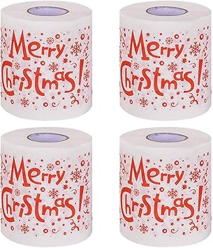 Amazon Co Jp クリスマストイレットペーパー 4個クリスマステーマトイレットペーパーホームバストイレットペーパーおかしいノベルティ トイレットペーパークリスマスレタークリスマス装飾クリスマス装飾パーティー装飾ギフト用トイレットペーパー スポーツ アウトドア