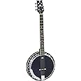 Ortega Guitars Raven Series 6-String Acoustic-Electric Banjo w/Bag, Right (OBJE350/6-SBK)