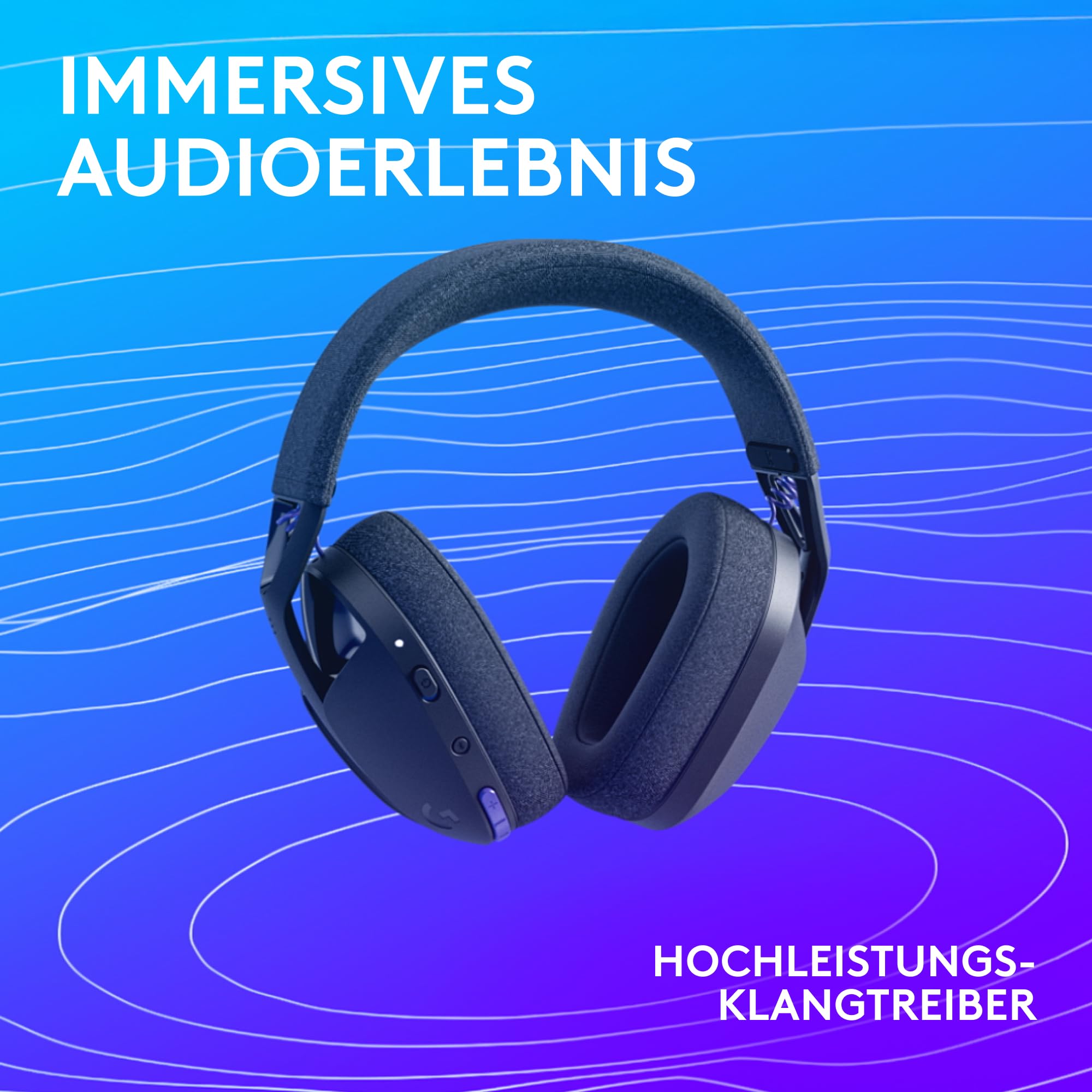 Logitech G G321 Lightspeed kabelloses Bluetooth-Gaming-Headset, dynamischer Komfort und Passform, 16-kHz-Schwingmikrofon, über 20 Std. Akkulaufzeit, PC, PS4, PS5, Nintendo Switch, Mobilgerät – Schwarz 6