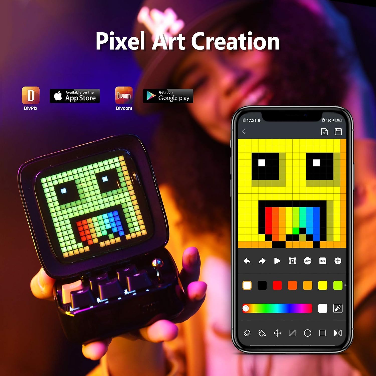 Altavoz Bluetooth Divoom Ditoo Pixel Art con pantalla y teclado por 76,49€ (precio al tramitar pedido)