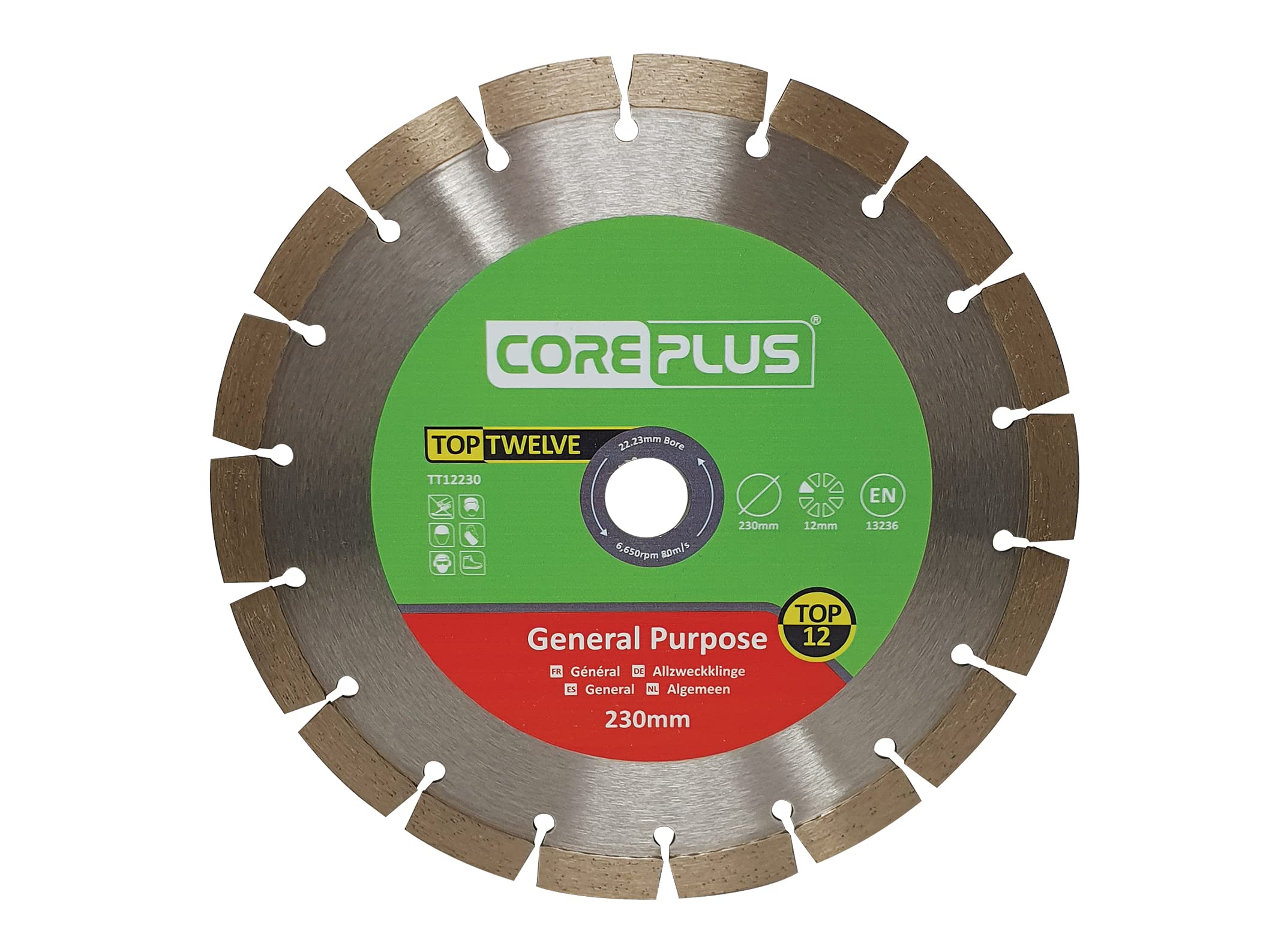CorePlus Top Twelve General Purpose Diamond Blade 230mm x B22.23mm (9in) — image 1