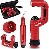 Ultimate Tube Cutter Set - Heavy Duty Pipe Cutter 3/16"-2" OD, Mini Tube Cutter 1/8"-7/8", Deburring Tool - for Copper, Alumi