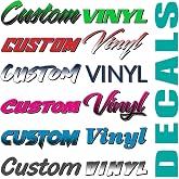 Custom Text Decal/Custom Vinyl Graphic/Premium Vinyl Lettering/Car, Truck, Van, Boat, Window, Wall Sticker CTDP