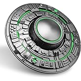Cool Spaceship Fidget Spinners Metal, UFO Model Finger Hand Spinner, Stress Desk Fidget Toys Gift for Kids & Adults, Luminous Night Effects, Exclusive Desk Spinning Top Prizes