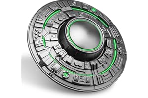 ANZMTOSN Cool Spaceship Fidget Spinners Metal, UFO Model Finger Hand Spinner, Stress Desk Fidget Toys Gift for Kids & Adults, Luminous Night Effects, Exclusive Desk Spinning Top Prizes