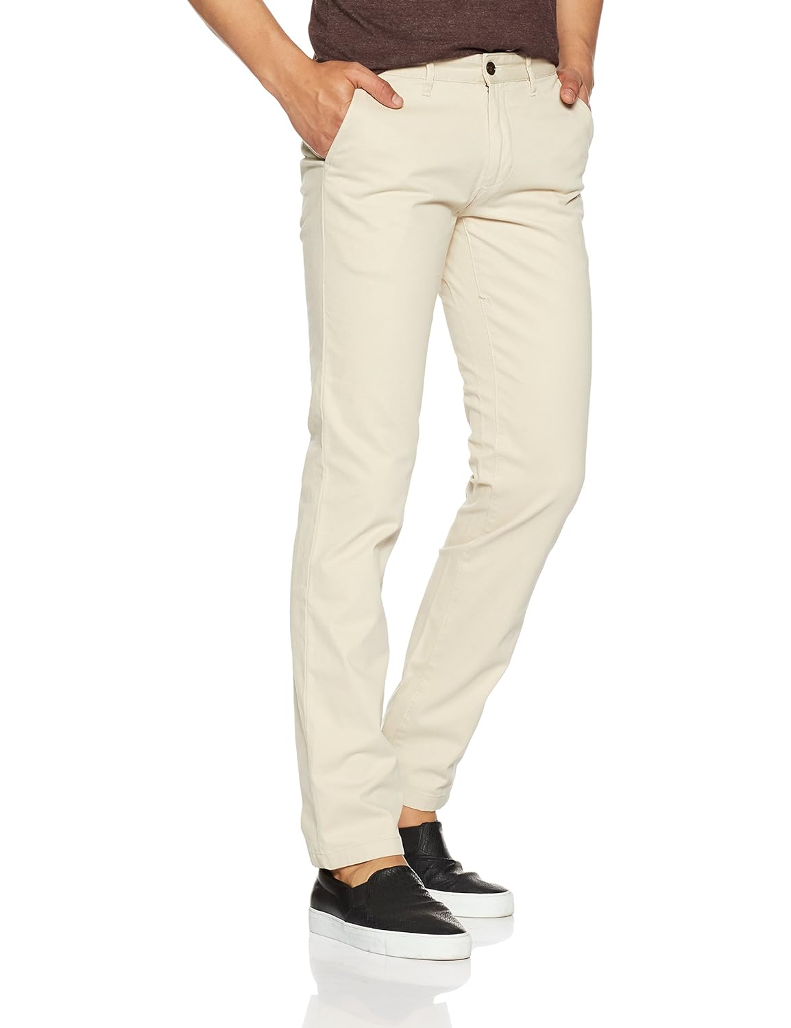 arrow sports men's straight fit casual trousers