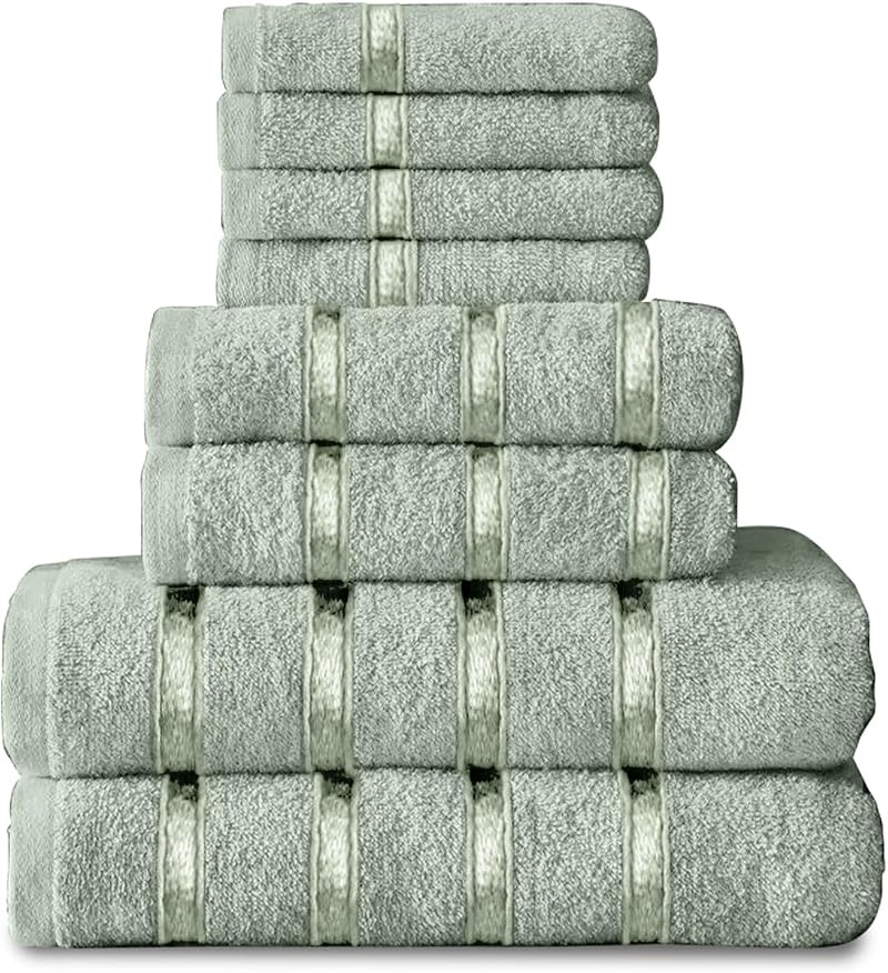 GC GAVENO CAVAILIA 8 Piece Towel Bale Set 450 GSM Duck Egg