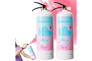Workkeep Giant Gender Reveal Fire Extinguisher Color Blasters: 2 Pcs Pink Blaster Only for Baby Girl with Pink Smoke suitable Gender Reveal Party Decorations - Blasts 20+ Feet (Pink)