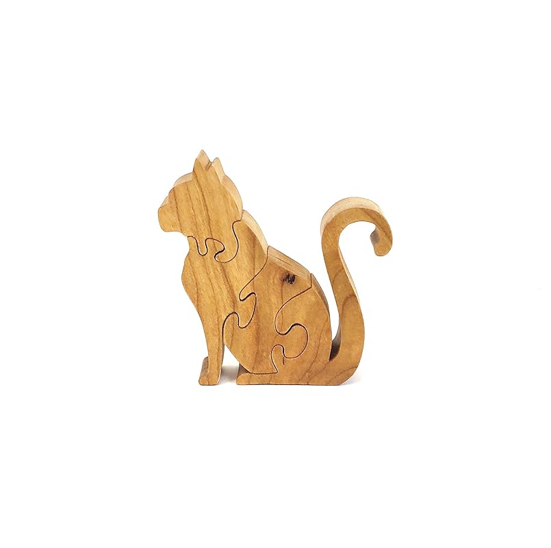 Wooden Cat Puzzle Handmade