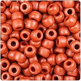 BeadTin Rust Matte 9mm Barrel Pony Beads (500pcs)