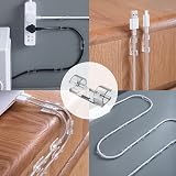 Rivasen 60PCS Self Adhesive Cable Clips Tidy Wire Organiser Hooks for Home view 4
