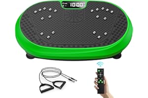 HVX Vibration Plate Exercise Machine, Vibrating Fitness Platform for Lymphatic Drainage, Full Body Shaker Workout Equipment, Bluetooth Power Music Shaping Vibrate Plate, Board Sport for Home Exercise Gym