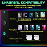 GIM 15W Wireless Charging RGB Gaming Mouse Pad 900x400x4MM Non-Slip Black Max view 6