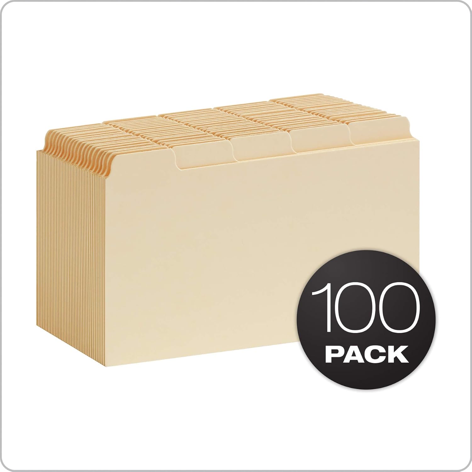 Oxford Index Card Guides with Blank Tabs, 3 x 5 Inches, 1/5 Cut Tabs, Manila, 100 per Box (40352) : Office Products