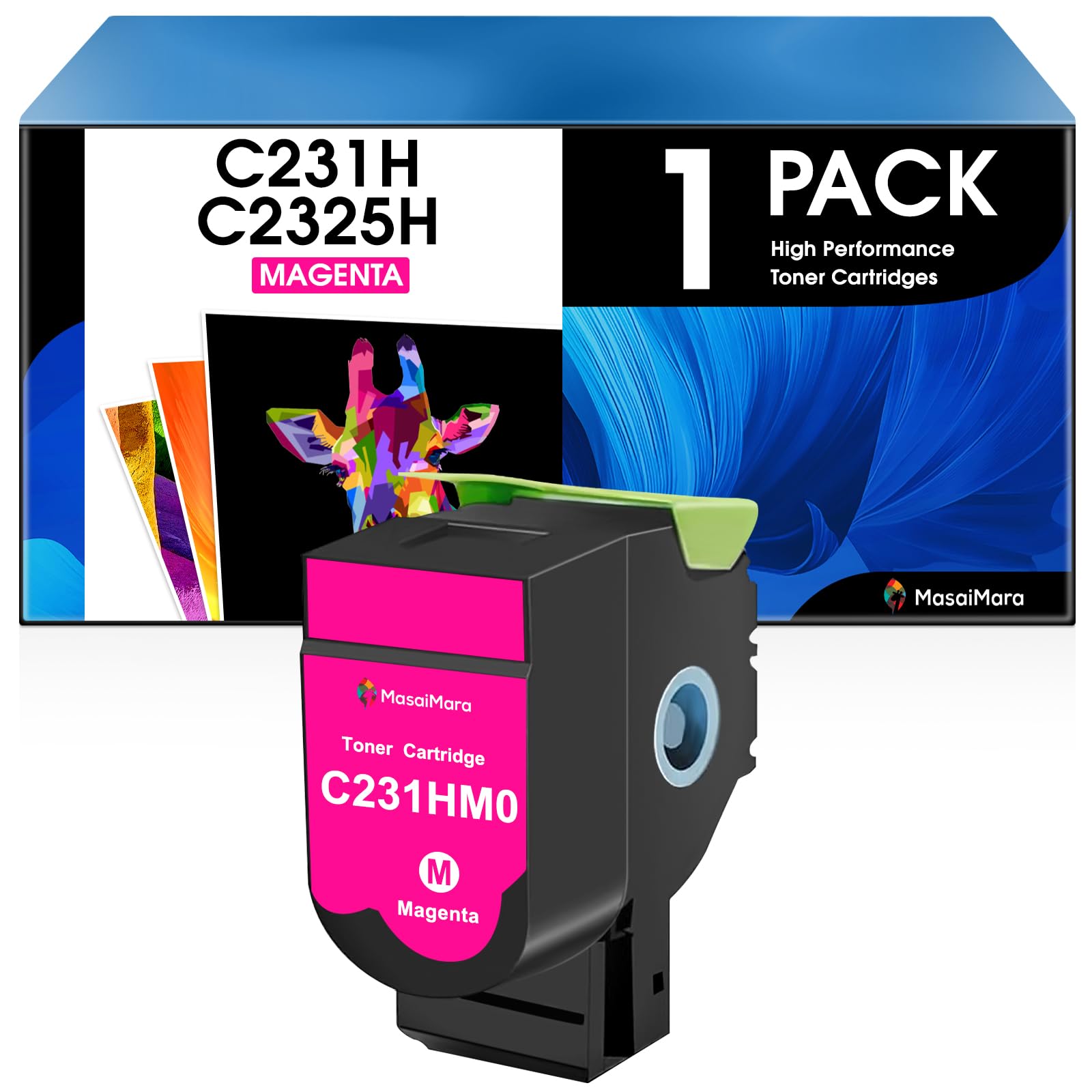 Photo 1 of MasaiMara Magenta C231HM0 Compatible Toner Cartridges Replacement for Lexmark C2325dw C2425dw C2535dw MC2640adwe MC2535adwe MC2425adw MC2325adw Printer