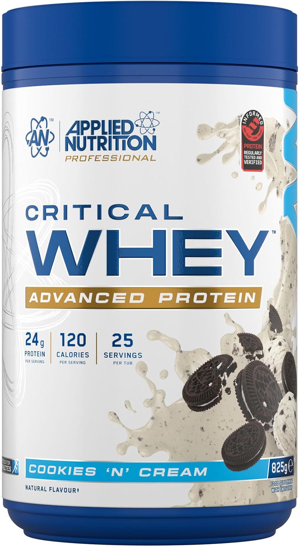 Applied Nutrition Critical Whey Protein Powder 24g per Serving Cookies N Cream