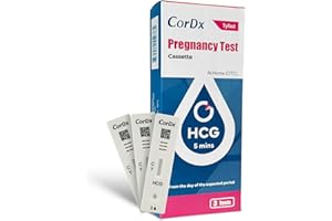 CorDx Early Detection Pregnancy Test Kit, Urine Tests for Easy at Home hCG Level Testing, Tester for Pregnant Women, Clear, Fast and Reliable Result with Over 99% Accuracy, 3 Pack Cassettes