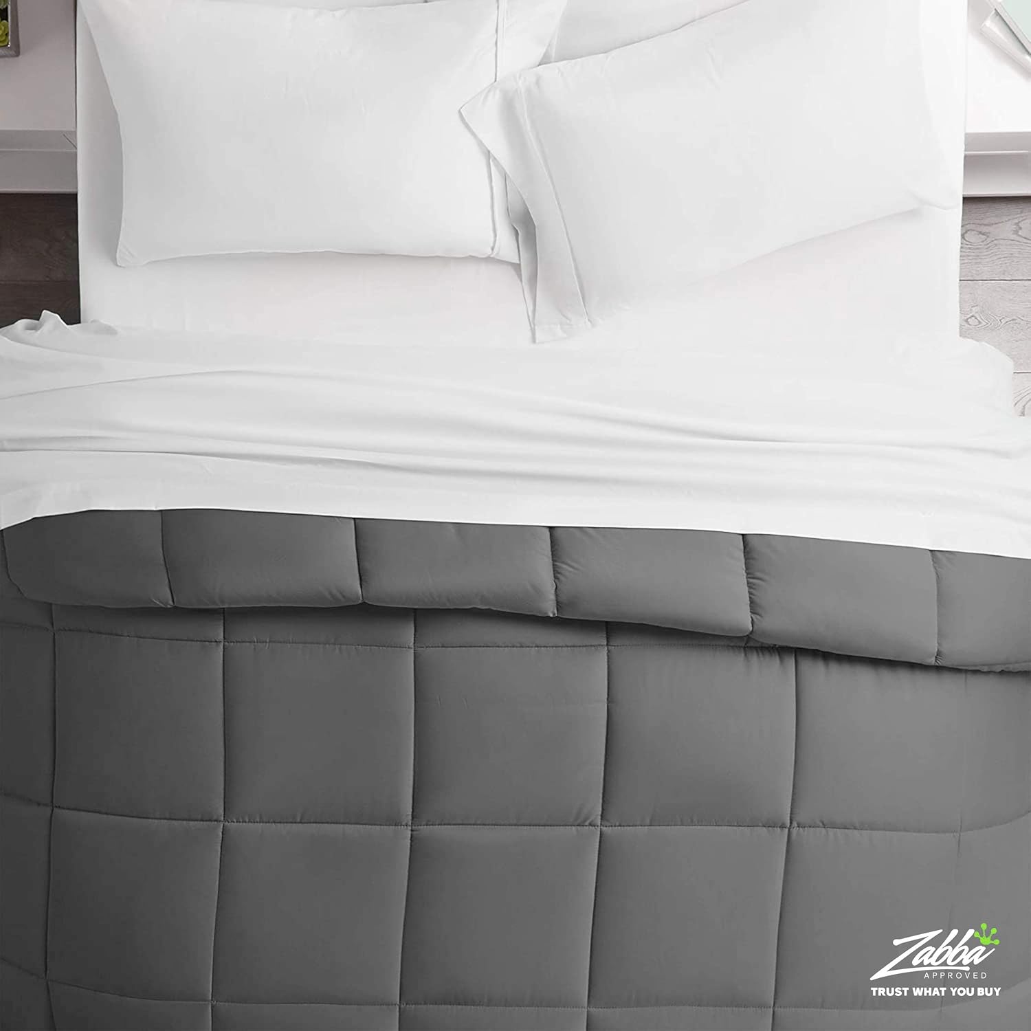 Beckham Hotel Collection 1300 Series - All Season - Luxury Goose Down Alternative Comforter - Hypoallergenic - Queen/Full - Gray: Home & Kitchen