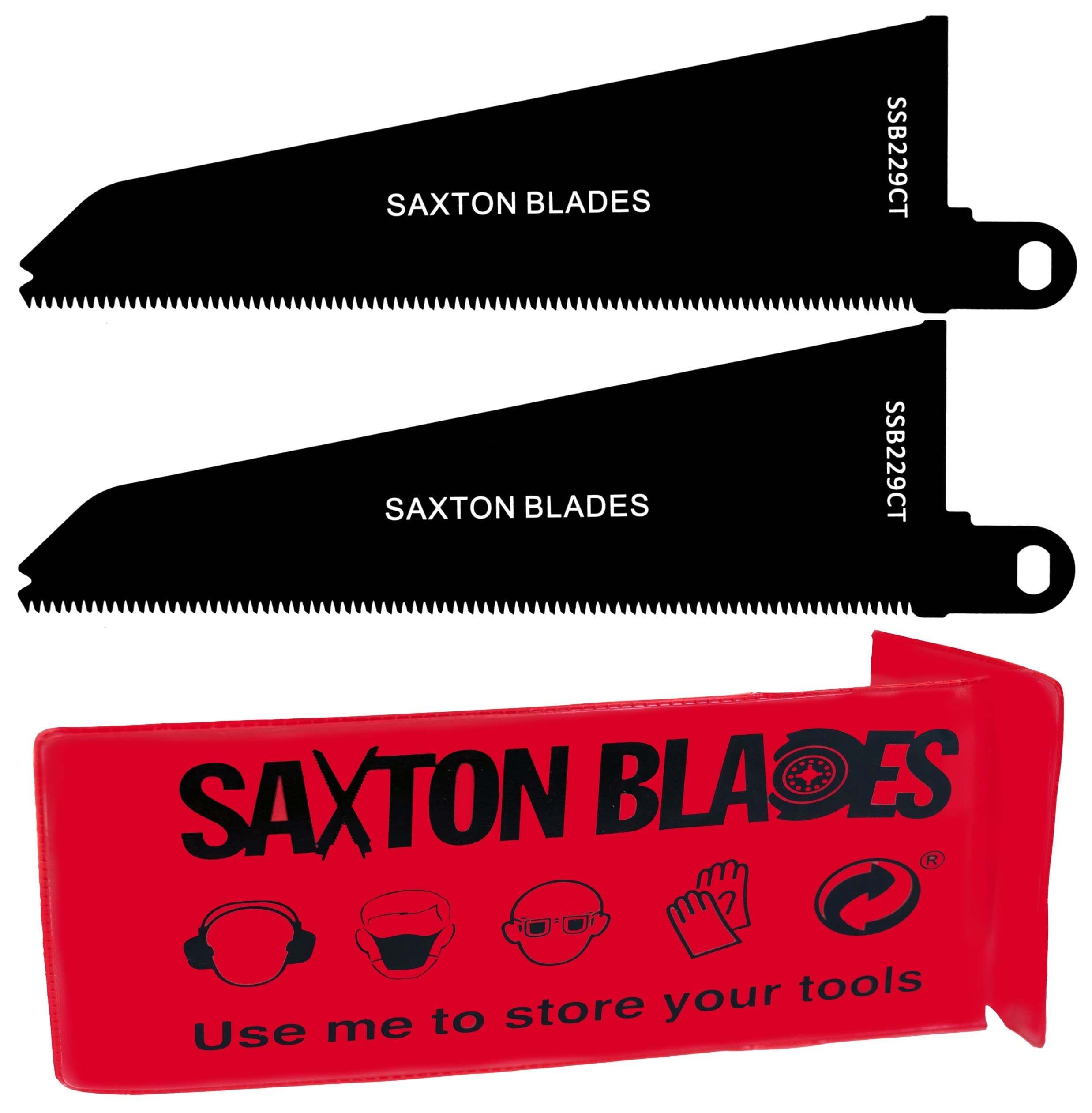 Saxton SSB229CT Wood & Plastic Blade Compatible with Black and Decker Piranha Scorpion Saws (Pack of 2)