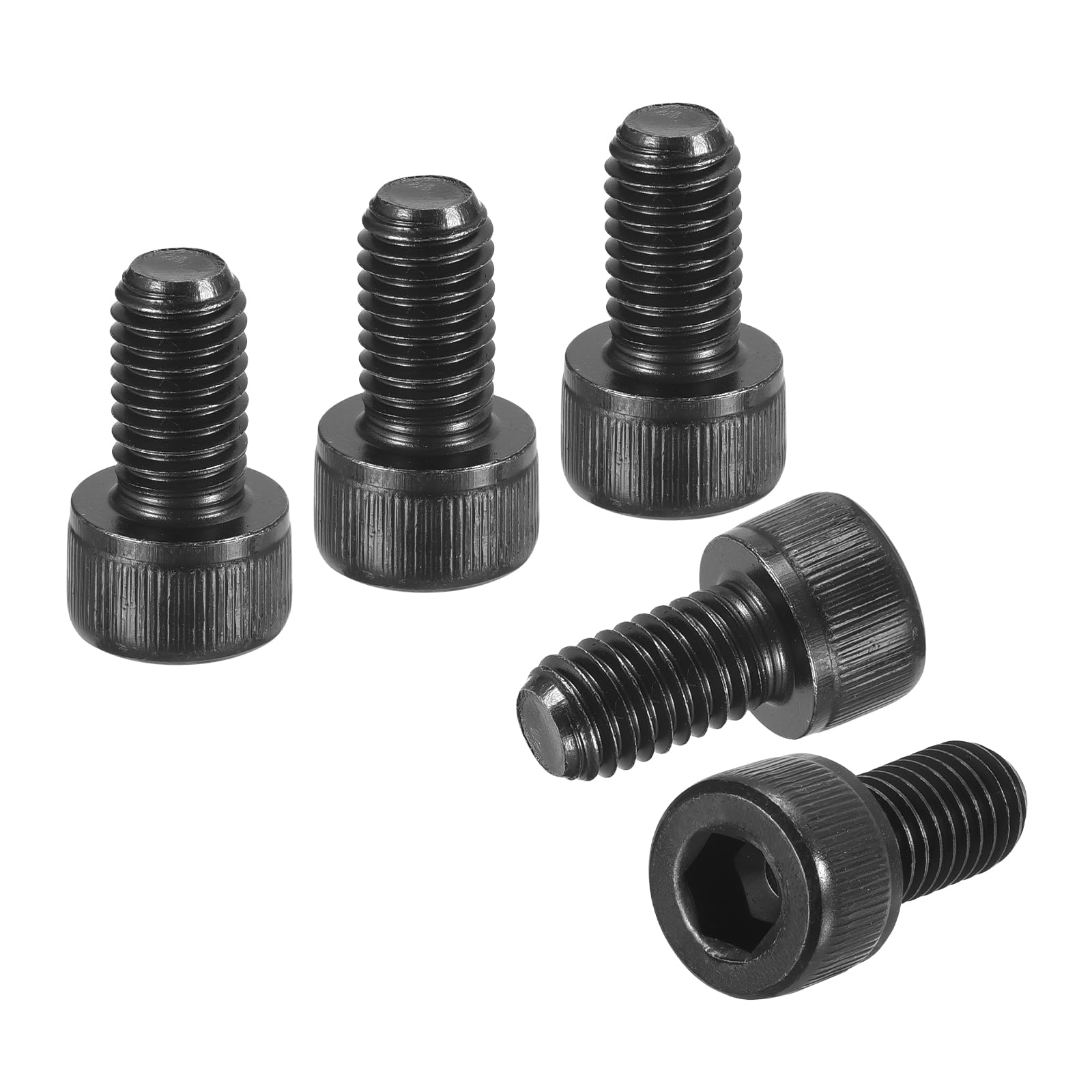 DTGN M8-1.25x14 Socket Head Cap Screws Bolts - 20Pack - Good for Road Bicycle, Mountain Bike, Auto, Motorcycle - Carbon Steel Hex Head Metric Screws, Black