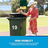 Rubigo 3 x Bin Numbers for Wheelie Bins 0-99 A-D 17.5cm Weatherproof Vinyl view 6