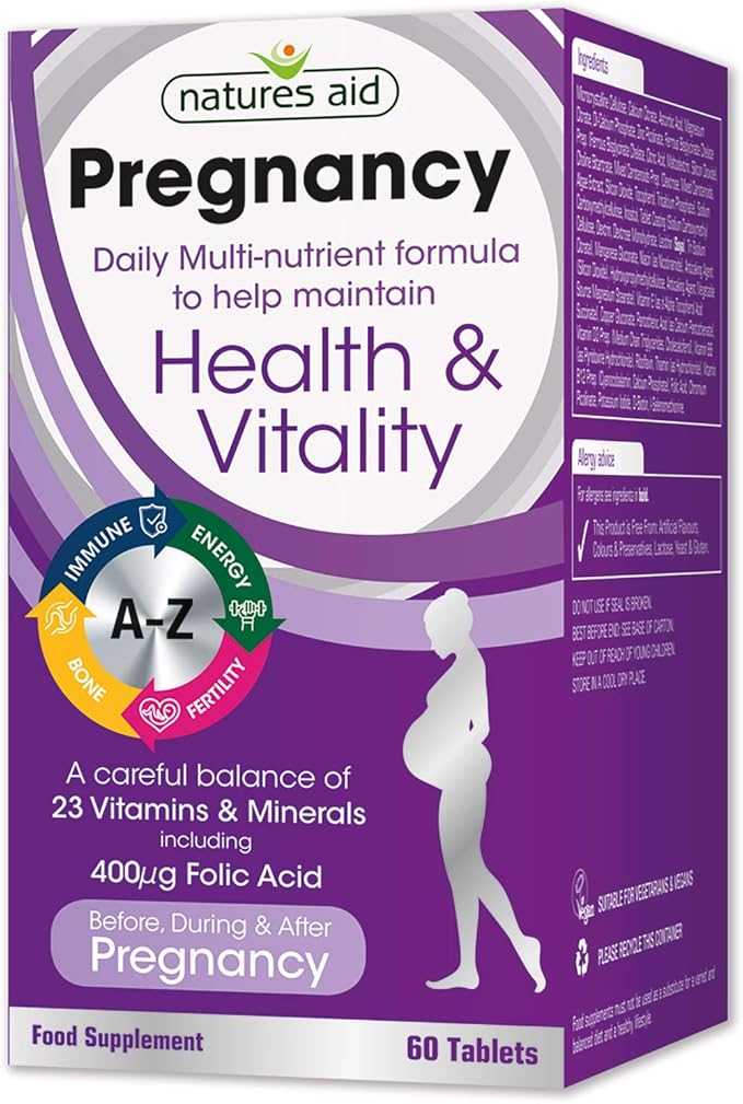 Natures Aid Pregnancy MultiVitamins and Minerals Tablets (23 Essential