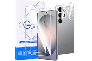 2 Pack Glass Screen Protector for Samsung Galaxy S26 Ultra + 2 Pack Camera Lens Protector, 9H Hardness Military-Grade HD Temp