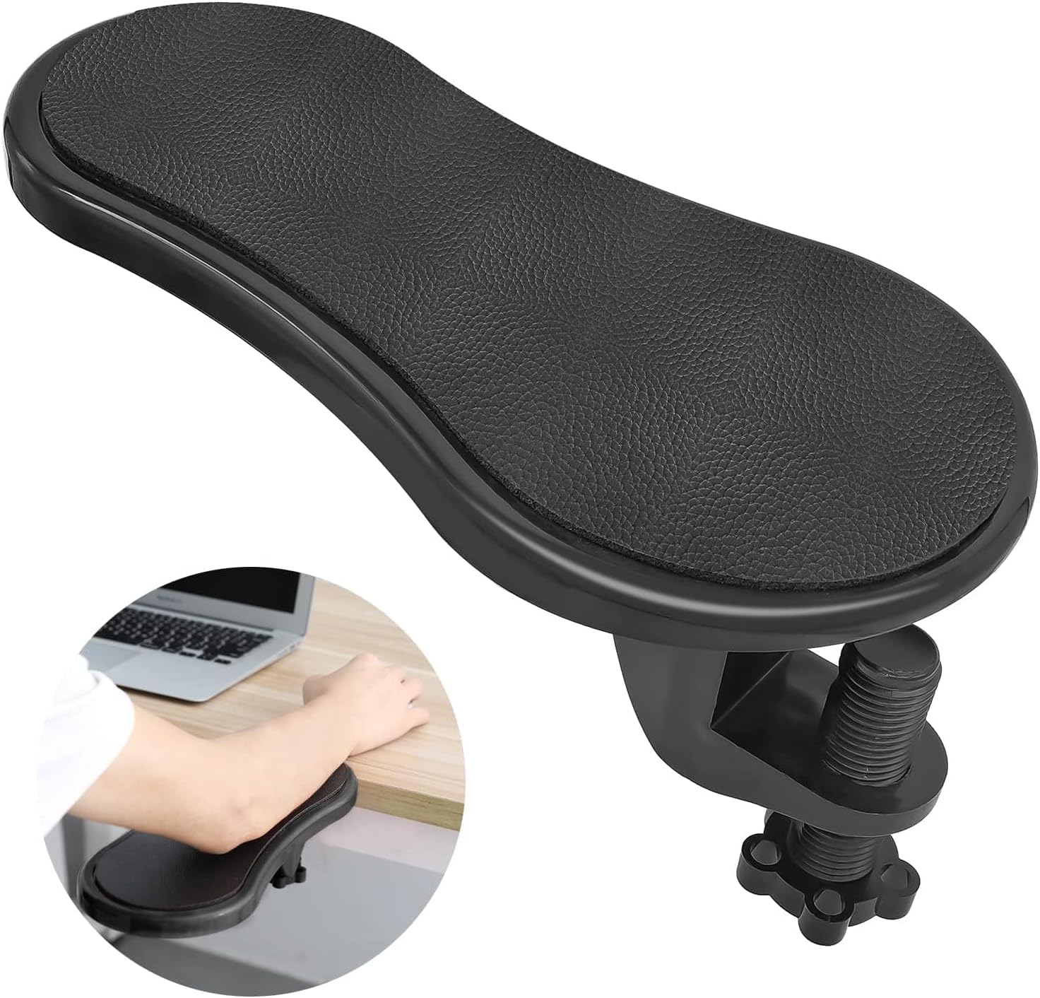 Arm Rest Support for Desk, Rotating Adjustable Computer Desk Armrest Extender, Relieve Stress, Eliminate Pain, Reduce Office Occupational Chronic