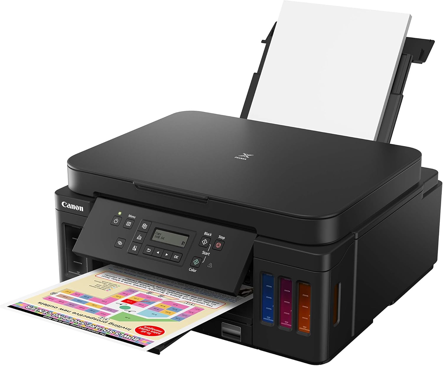 Canon PIXMA G6020 All-In-One Supertank Wireless (Megatank) Printer, Copier and Scan with Mobile Printing, Black, Works with Alexa: Electronics