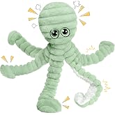 PrimePets Dog Toys for Large Dogs, 27&rdquo; Extra Large Plush Octopus Dog Toy, Crinkle Squeaky Dog Toy for Small Medium Large Breeds, Interactive Stuffed Chew Toys to Keep Them Busy, Green