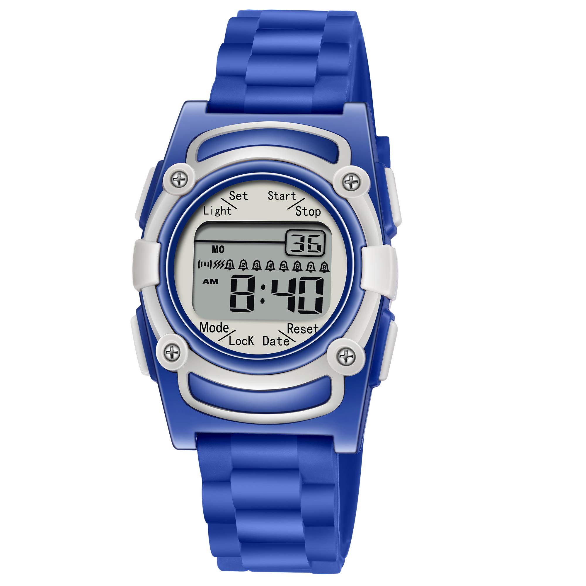 WobL Blue 8 Alarm Vibrating Reminder Watch, Kids Watch, ADHD, Potty