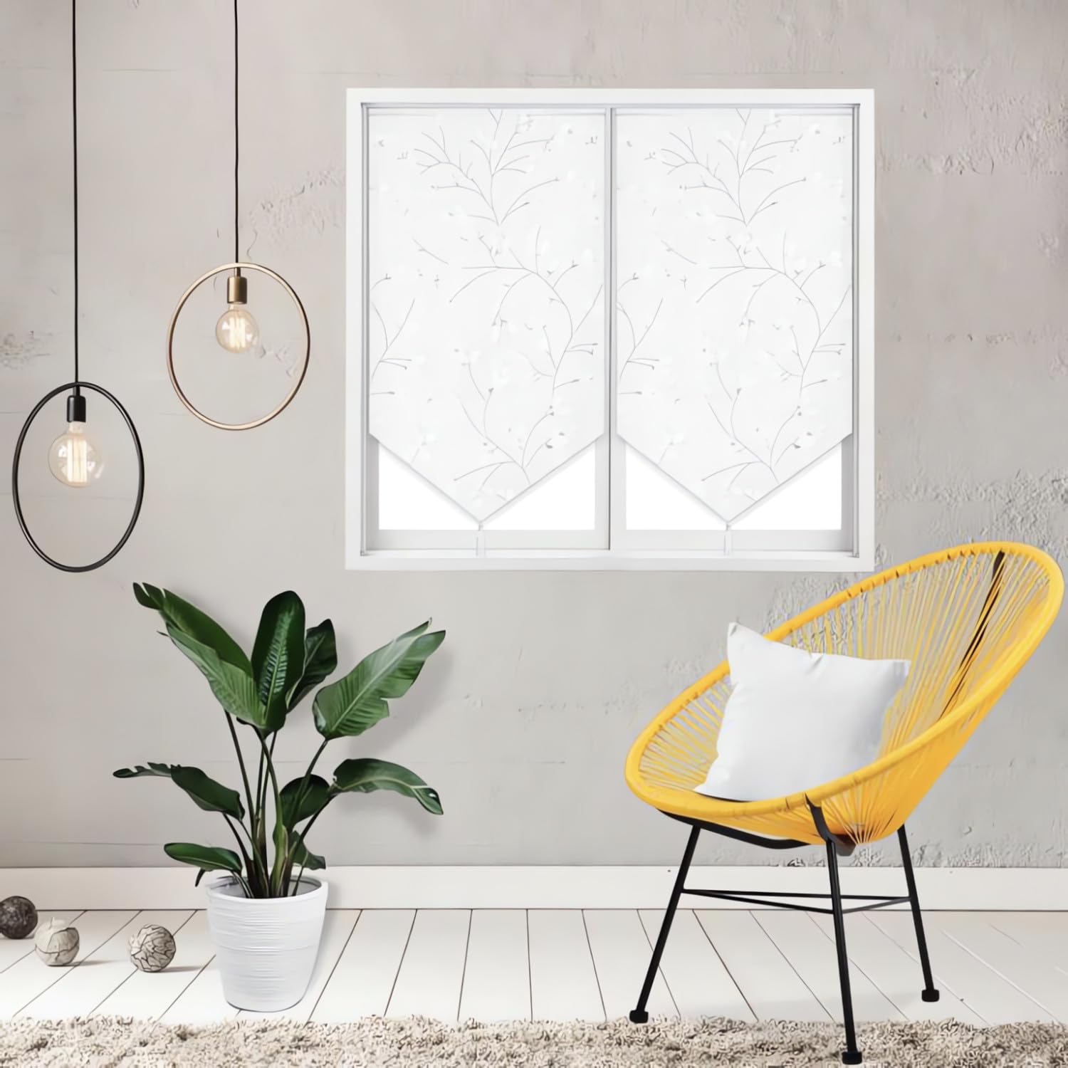 Soleil d'ocre Osaka Bise-Bise, Polyester, White, 45 x 90 cm