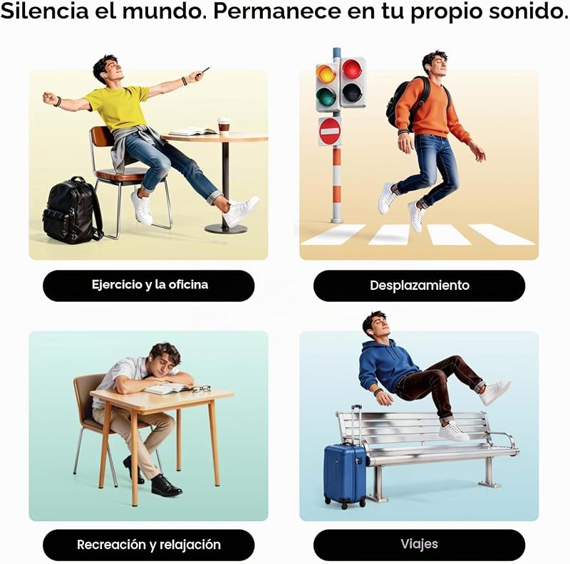Buds T500 Pro Auriculares Inalámbricos con 50dB ANC Cancelación de Ruido, 56H de Batería, Auriculares Bluetooth TWS In-Ear con 12,4 mm Hi-Res Audio Controlador, Traducción con IA, Bluetooth 6.1