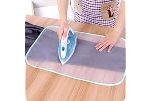 2 Pieces Mesh Net Ironing Cloth Covers for Iron Boards Protect Clothes from Heat Damage and Shine Washable and Reusable 50cm 
