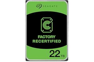 Seagate Exos 22TB SATA HDD 6Gb/s 7200RPM 3.5-inch Enterprise Hard Drive (ST22000NM000C) (Renewed)